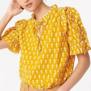 J. Crew Ruffle Sleeve Shirt